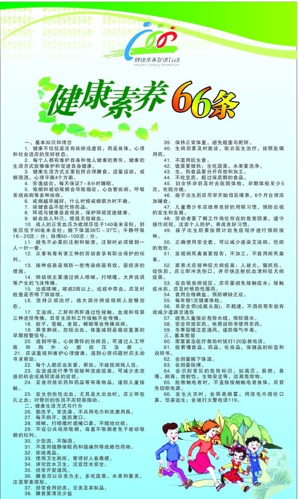 健康素养66条图片