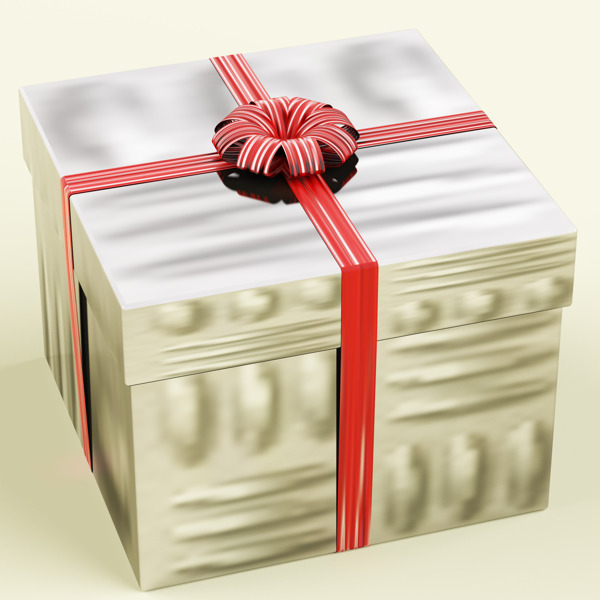 银礼品盒作为生日礼物送给女人