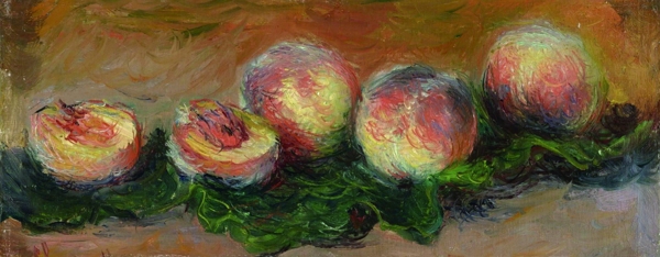 ClaudeMonetPeaches1882花卉水果蔬菜器皿静物印象画派写实主义油画装饰画