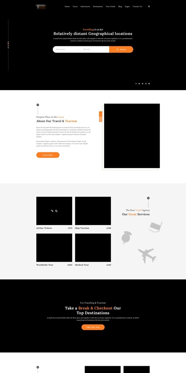 黑色大气精美的企业电子科技网站首页设计