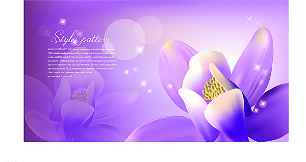 紫花矢量图图片