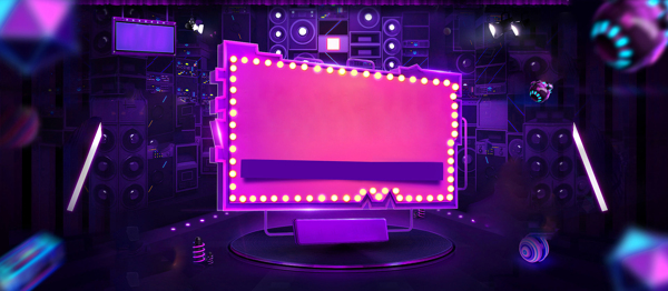 紫色屏幕banner背景素材