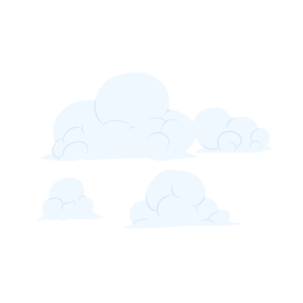 天空云朵手绘卡通