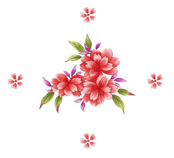 韩国手绘花卉PSD文件