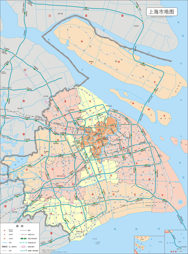 上海市标准地图