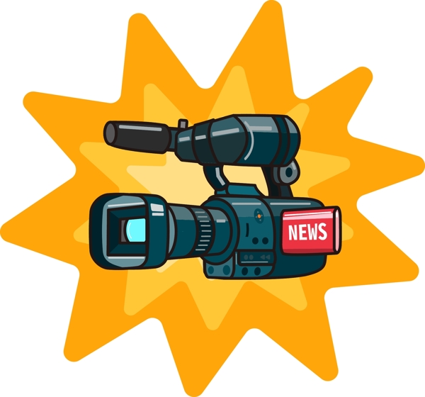 世界新闻自由日卡通采访录影摄像摄影机素材
