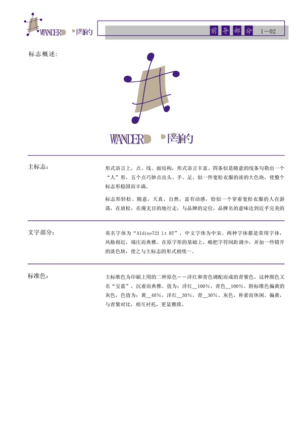 服饰网的WanderVI矢量CDR文件VI设计VI宝典