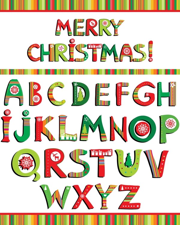 圣诞字母和数字图片