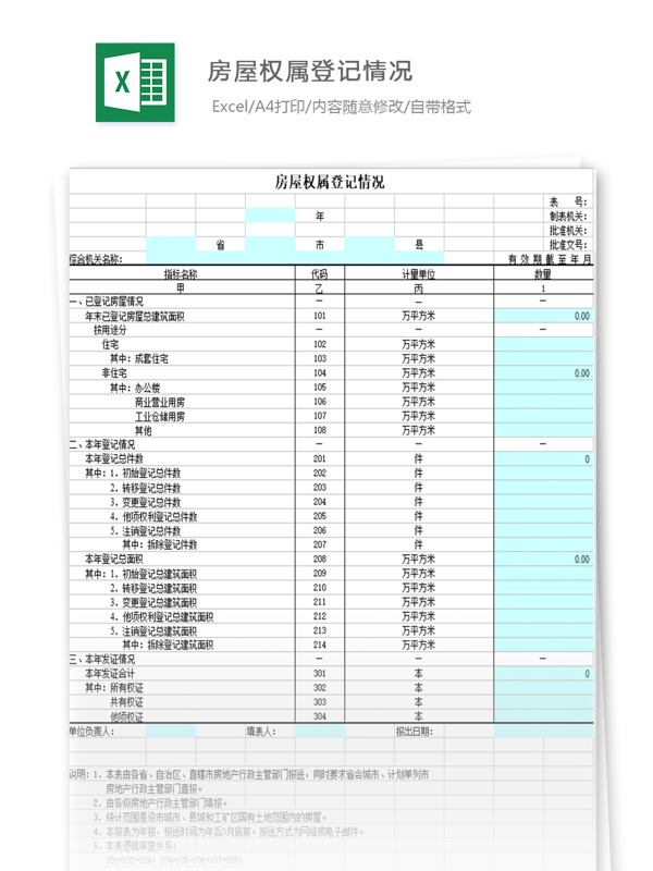 房屋权属登记情况