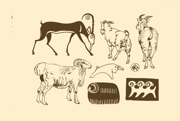 动物图案羊图片