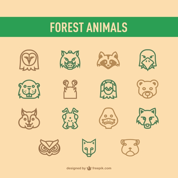 森林动物图标包