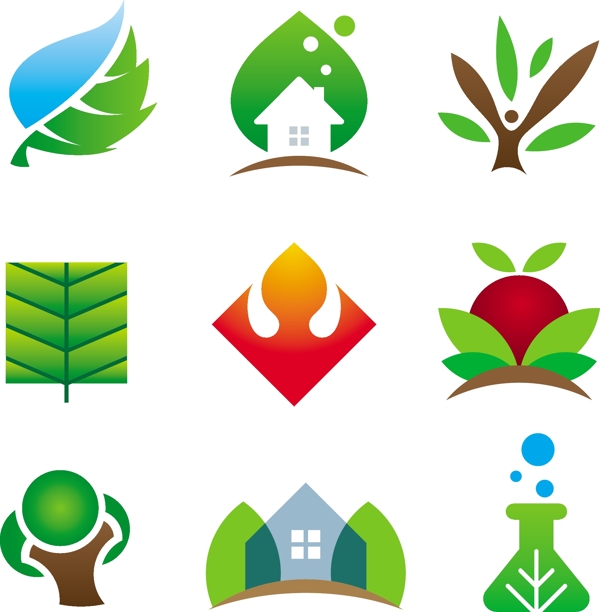 生态环保绿叶标志