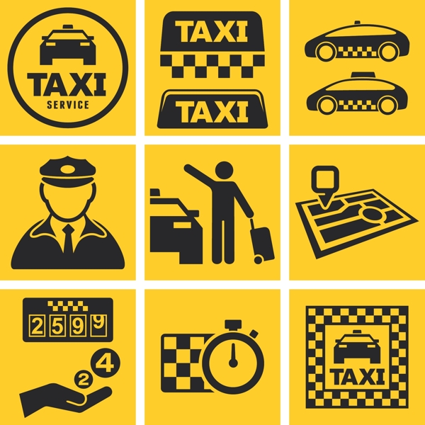 出租车taxi标图片