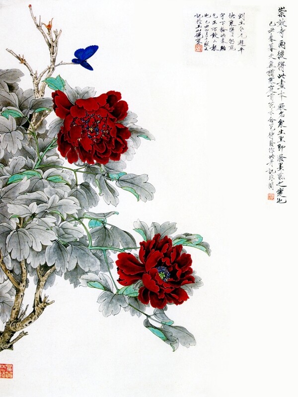 中国传统文化报春水彩画图片