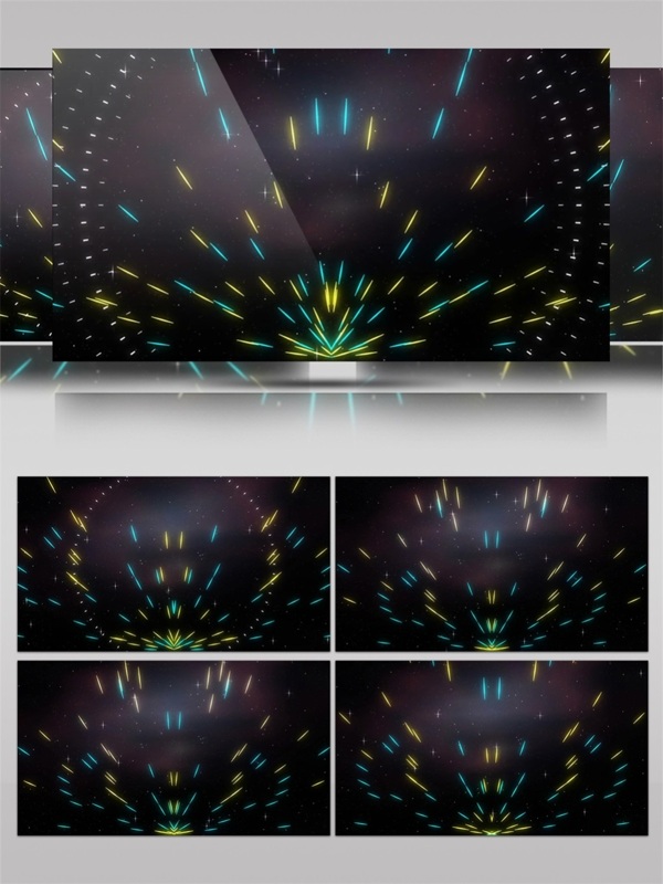 漂浮彩色光粒动态视频素材