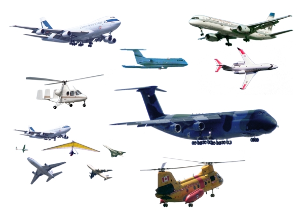飞机直升机滑翔机客机PSD分层