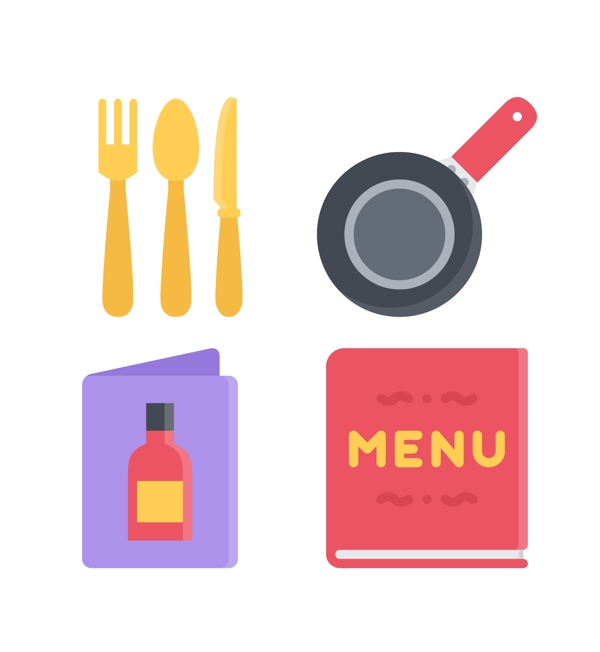 餐厅用品icon图标素材