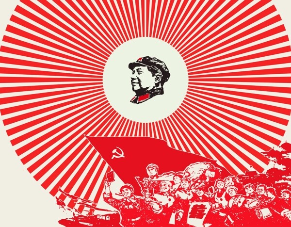 红色革命插画素材摄影背景图片