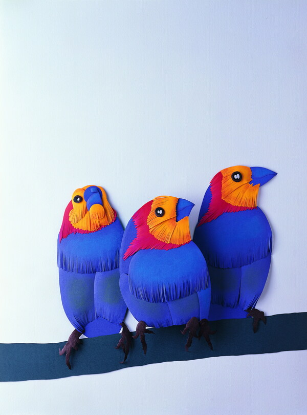 纸雕鸟工艺品图片