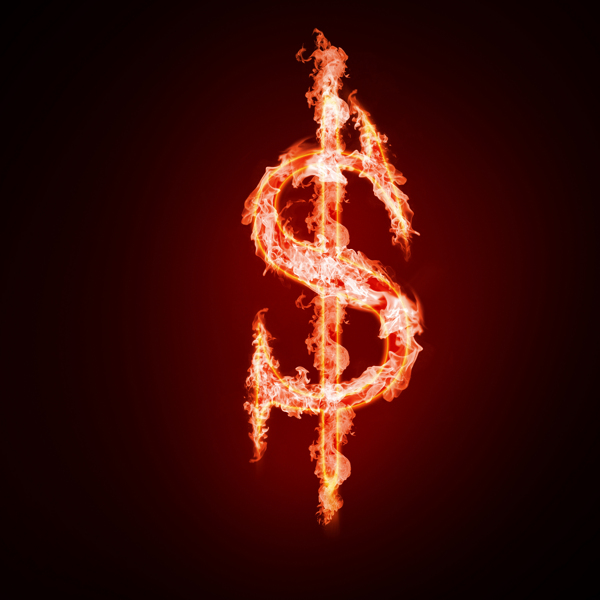 燃烧的美元符号