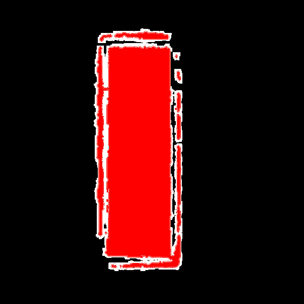 红色空白印章png元素