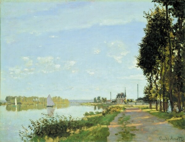 ThePromenadeatArgenteuil1872风景建筑田园植物水景田园印象画派写实主义油画装饰画