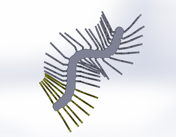 蜈蚣百足虫金属片拼图益智昆虫metalcraftdesign3D模型