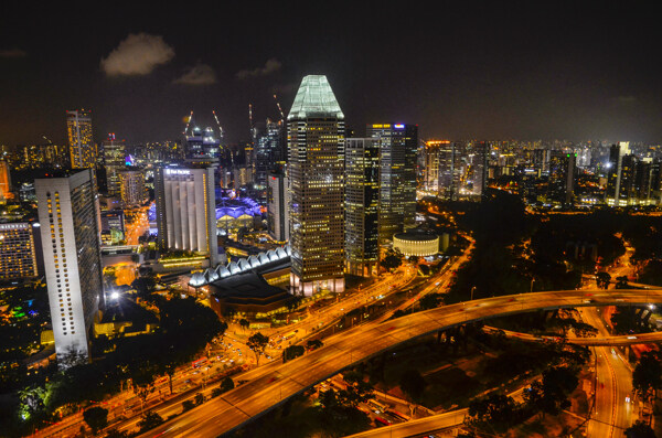 新加坡滨海湾夜景