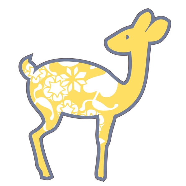 印花矢量图色彩黄色抽象动物花纹免费素材