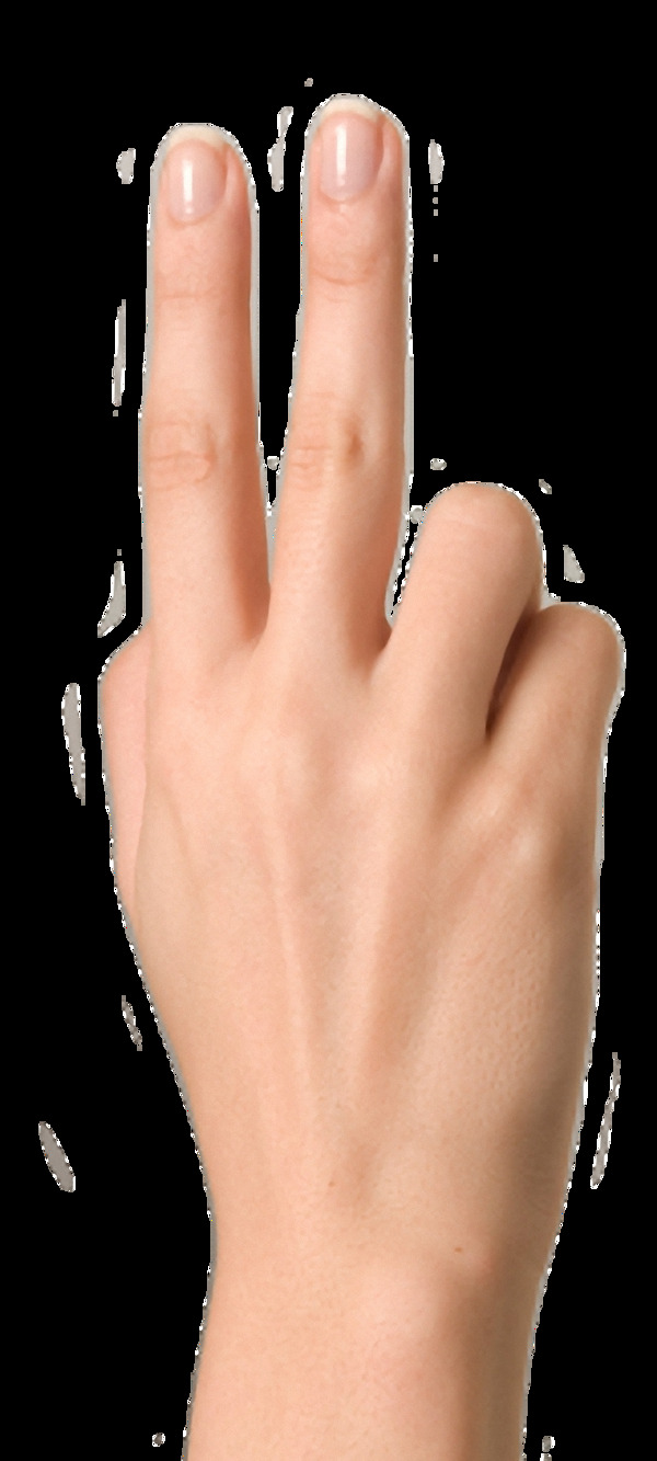 手指2手势免抠png透明素材