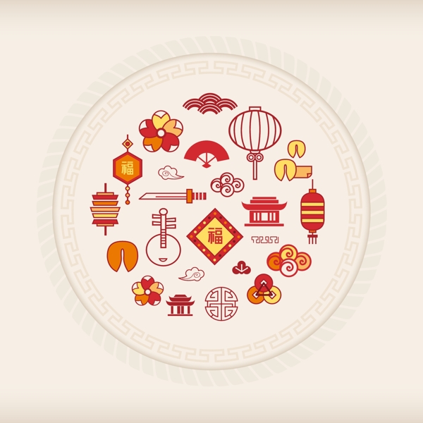 中国传统节日图标