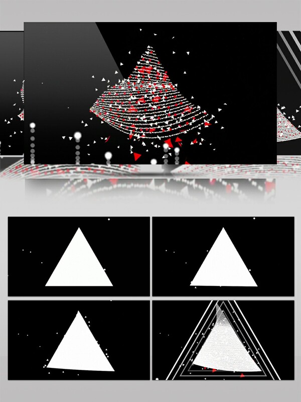 简单白色几何三角形设计酷炫简约视频素材