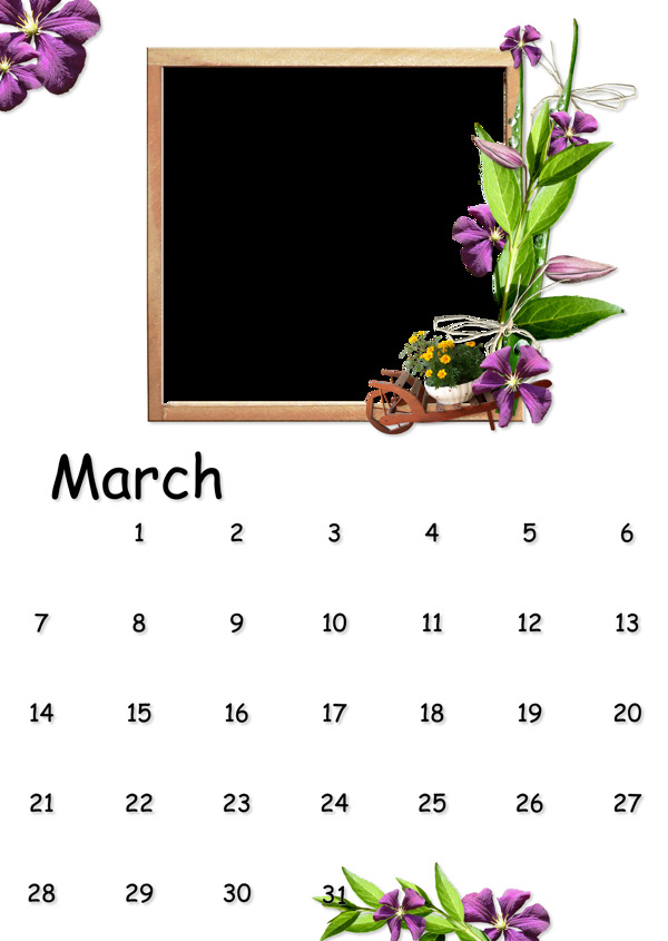 3月月历相框图片