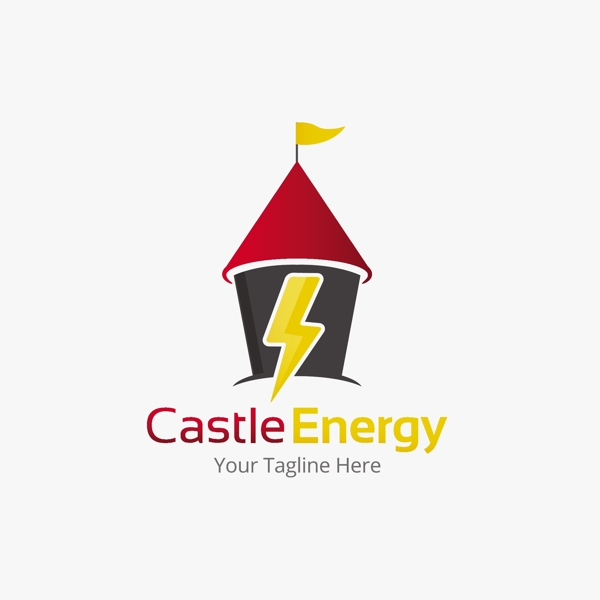 城堡能量创意商务标志矢量