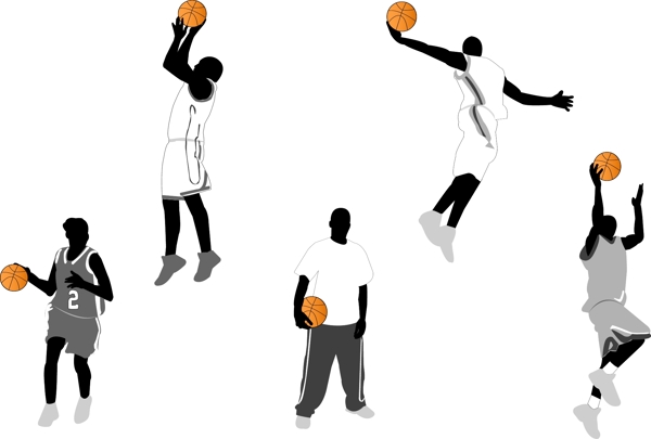 篮球的性格特征和行为矢量素材