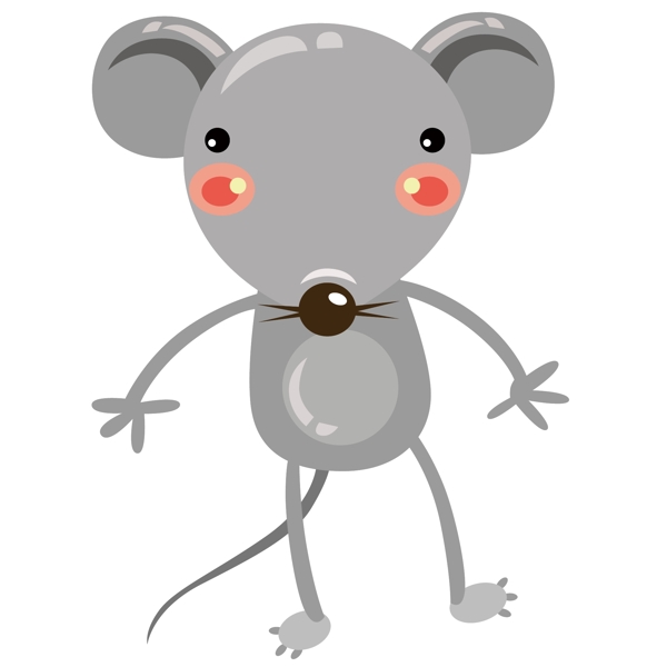 印花矢量图婴童可爱卡通老鼠免费素材