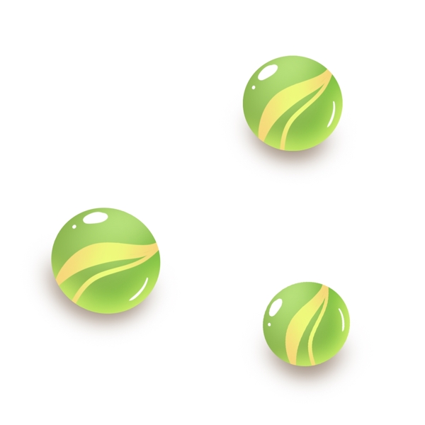绿色圆形儿童节弹珠