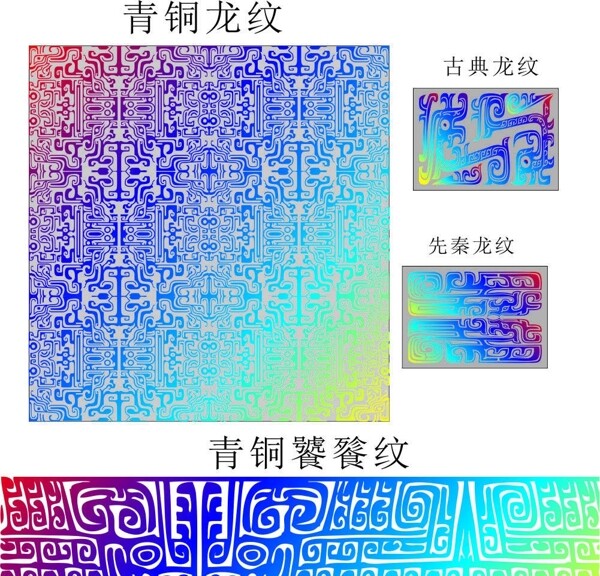 古典青铜龙纹图片