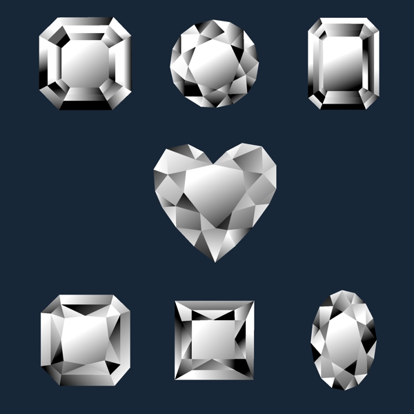 钻石形状矢量素材