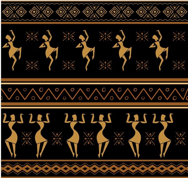 复古非洲花纹背景