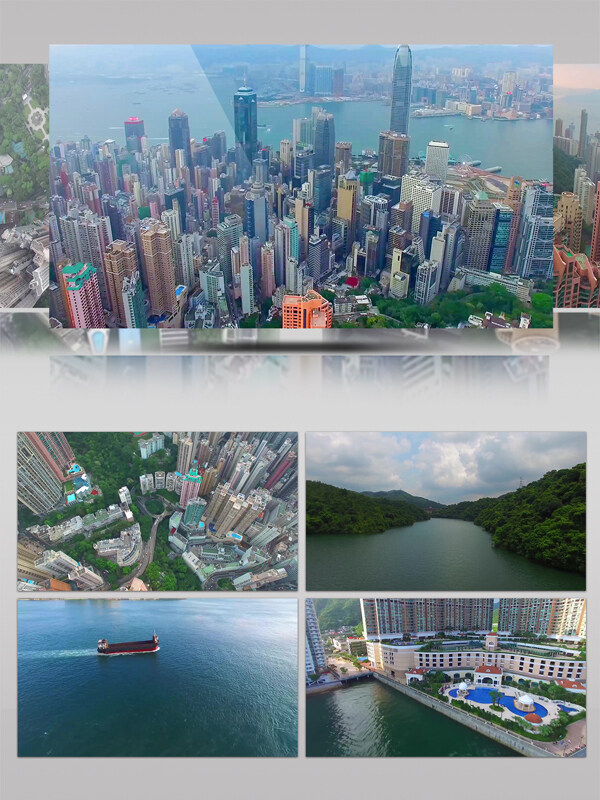 4k大美中国现代科技智能城市香港夜景