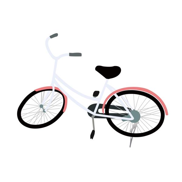 原创手绘自行车素材可商用