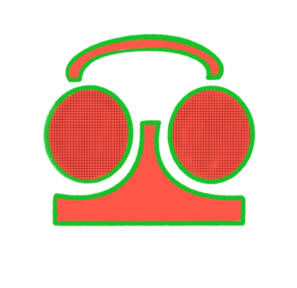 扁平风格新闻logo电话机收音机
