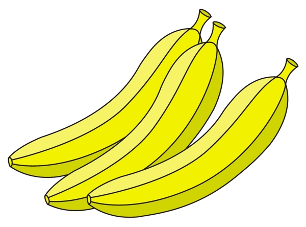 新鲜香蕉矢量插画
