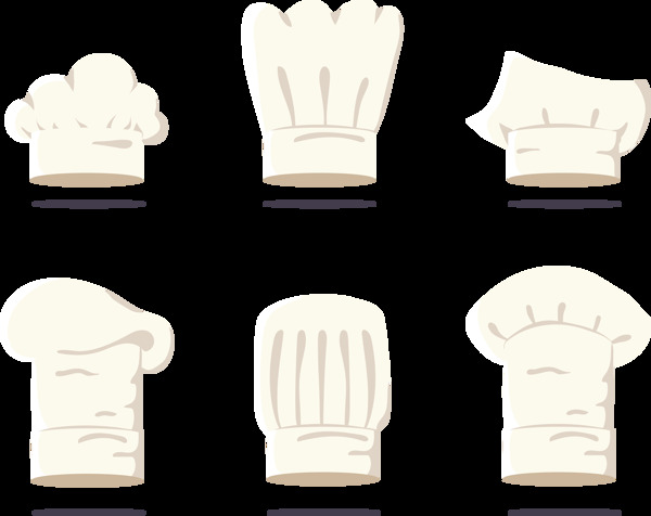 白色厨师帽免抠png透明图层素材