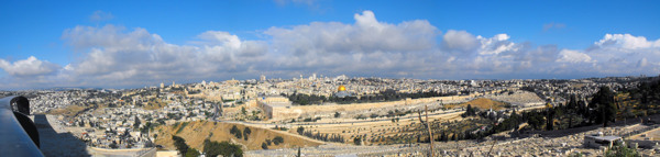 耶路撒冷古城全景图片