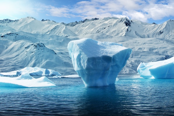 蓝天白云冰川河流海洋大海壁纸