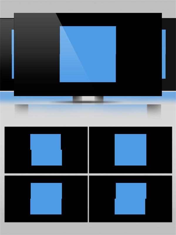 两个图形组合正方形动画视频素材
