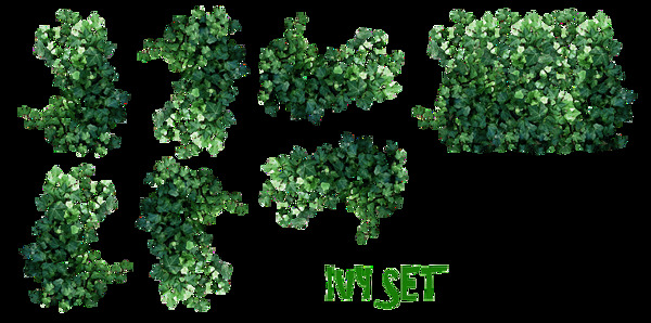 漂亮手绘绿色树叶免抠png透明图层素材