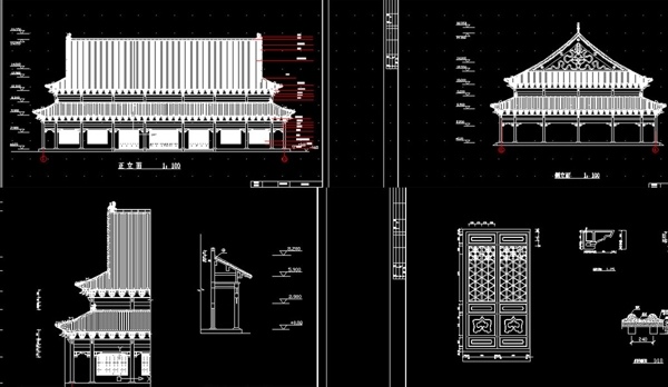 观音宝殿cad